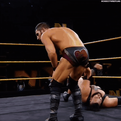 Man In Wrestling Ring With Choccywrestling Text GIF