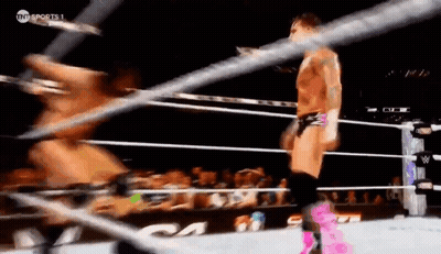 Man In Wrestling Ring With Crowd GIF