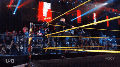 Man In Wrestling Ring With USA Logo GIF