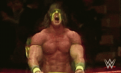 Man In Wrestling Ring With W Logo GIF