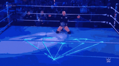 Man In Wrestling Ring With W Logo GIF