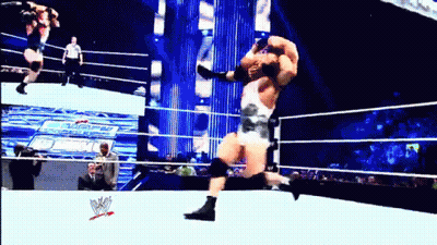 Man In Wrestling Ring With WWE GIF
