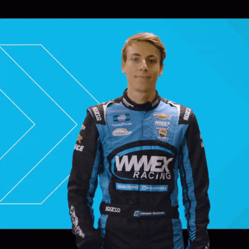 Man In Wweex Racing Jacket GIF