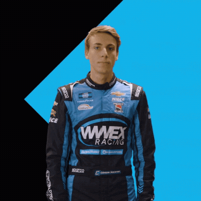 Man In Wwex Racing Jacket GIF