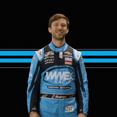 Man In WWEx Racing Uniform Fist Pump GIF