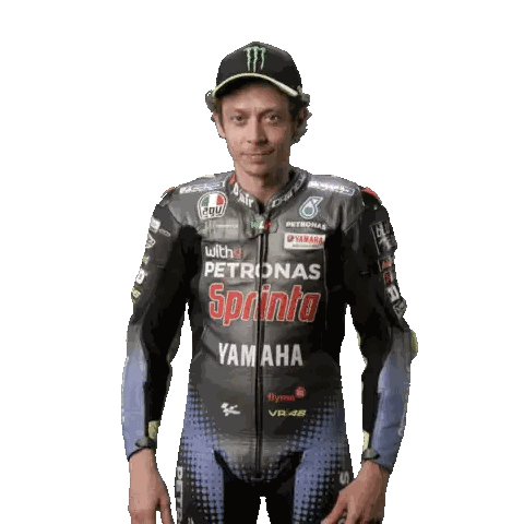 Man In Yamaha Jacket And Hat Sticker