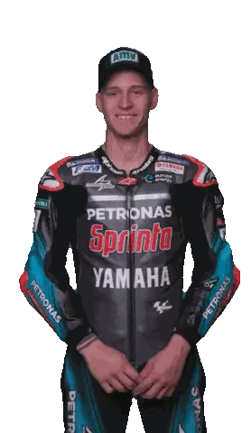 Man In Yamaha Jacket And Hat Sticker