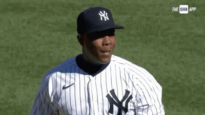 Man In Yankees Baseball Uniform GIF