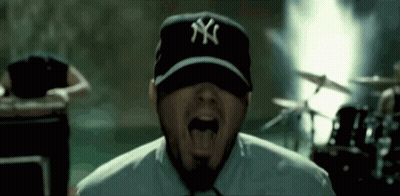 Man In Yankees Hat Sticking Tongue Out GIF