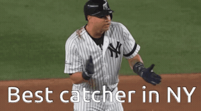 Man In Yankees Uniform Standing GIF
