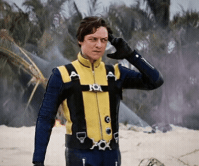 Man In Yellow And Black Jacket With Letter A GIF