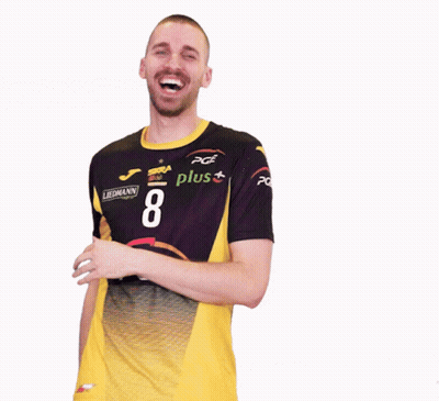 Man In Yellow And Black PGE Shirt GIF