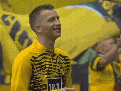Man In Yellow And Black Shirt 181 Smiling GIF