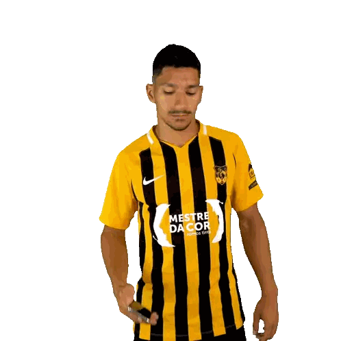 Man In Yellow And Black Striped Mestre Da Cor Shirt Sticker