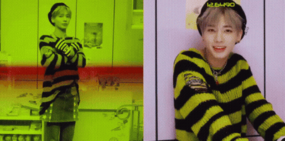 Man In Yellow And Black Striped Sweater GIF