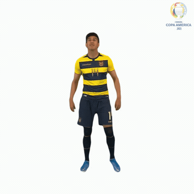 Man In Yellow And Blue Striped Shirt Copa America GIF