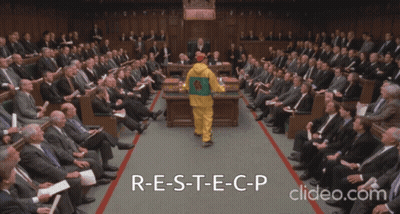 Man In Yellow And Green Jacket With RESECP GIF