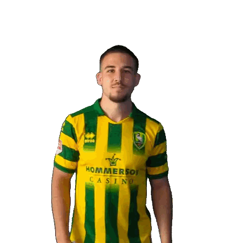 Man In Yellow And Green Striped Shirt 'Hammarson Casino Sticker