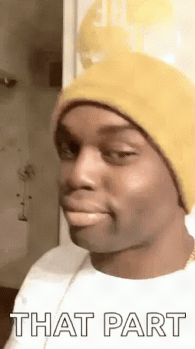 Man In Yellow Beanie Making Funny Face GIF