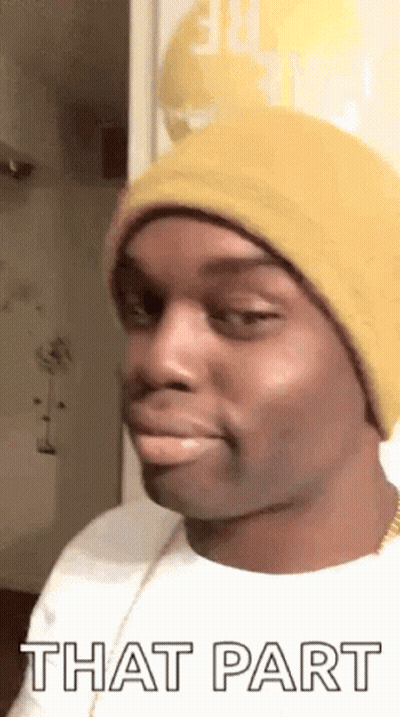 Man In Yellow Beanie Making Funny Face GIF