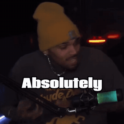 Man In Yellow Beanie Saying Absolutely Not GIF