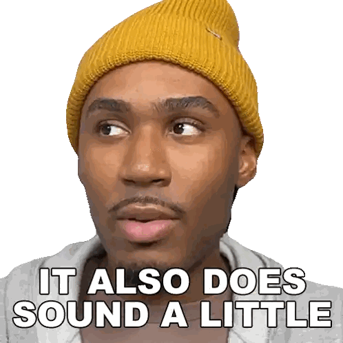 Man In Yellow Beanie Saying It Also Does Sound Sticker