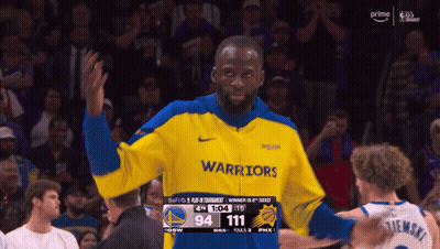 Man In Yellow Blue Warriors Jacket GIF