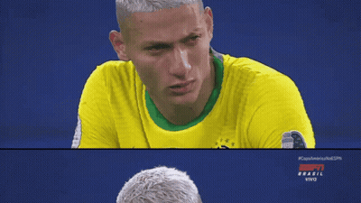 Man In Yellow Brasil Shirt GIF