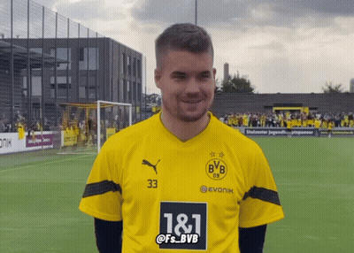 Man In Yellow BVB Jersey GIF