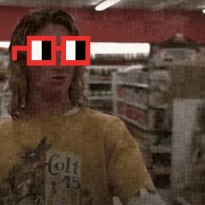 Man In Yellow Colt 45 Shirt Pointing GIF