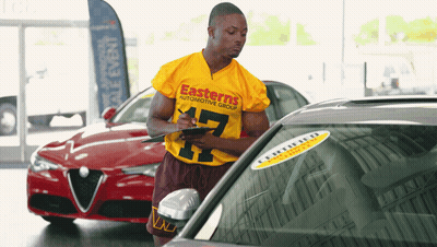 Man In Yellow Easterns Automotive Group Jersey GIF