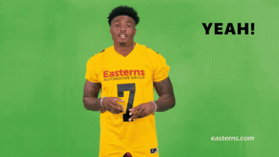 Man In Yellow Easterns Automotive Group Jersey GIF