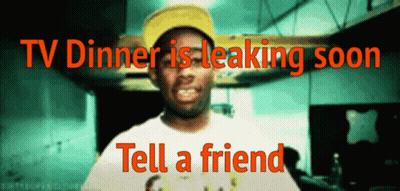 Man In Yellow Hat And White Shirt Says Tell A Friend GIF