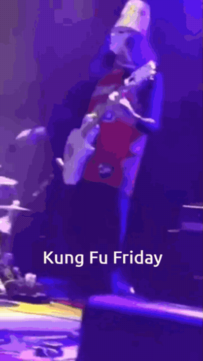 Man In Yellow Hat Playing Guitar Kung Fu Friday GIF