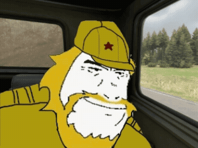 Man In Yellow Hat With Red Star GIF
