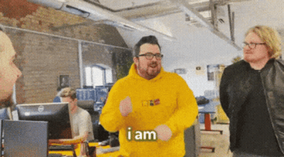Man In Yellow Hoodie Dancing GIF