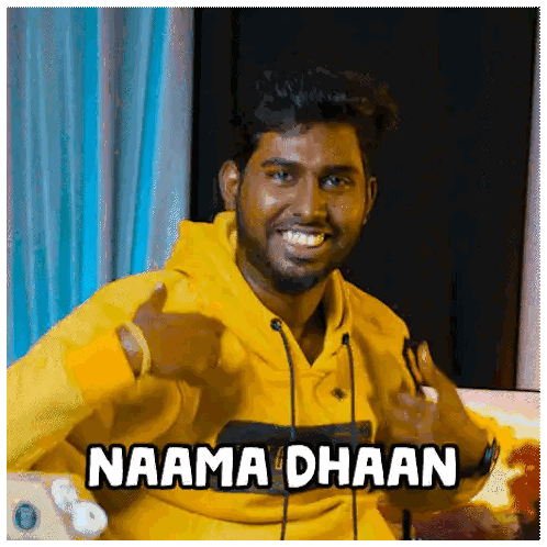 Man In Yellow Hoodie Giving Thumbs Up Sticker