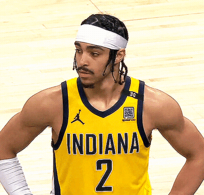 Man In Yellow Indiana Jersey Number 2 GIF