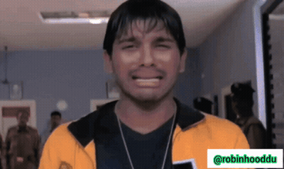 Man In Yellow Jacket Crying With Robinhooddu Logo GIF