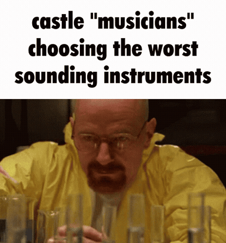 Man In Yellow Jacket Holding Glass Choosing Worst Instruments GIF