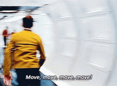Man In Yellow Jacket Saying Move Move Move GIF