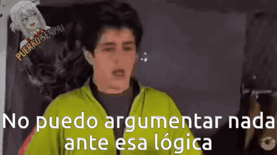 Man In Yellow Jacket Saying No Puedo Argumentar Nada Ante Esa Logica GIF