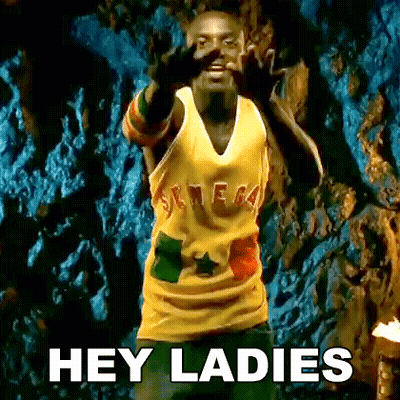 Man In Yellow Jersey Dancing Saying Hey Ladies GIF