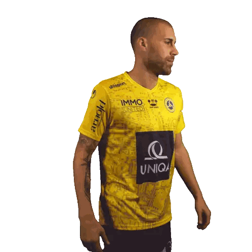 Man In Yellow Jersey Number 9 Sticker
