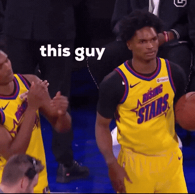 Man In Yellow Jersey Saying Bison Stars GIF