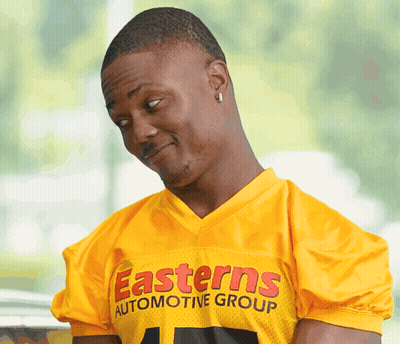 Man In Yellow Jersey Saying Easterns Automotive Group GIF