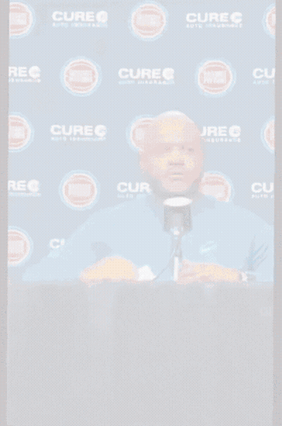 Man In Yellow Lakers Jersey Number 33 GIF