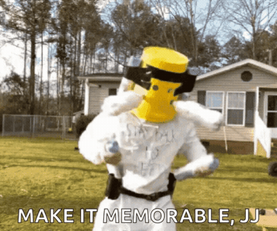 Man In Yellow Mask Says Make It Memorable JJ GIF