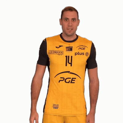 Man In Yellow PGE Jersey GIF