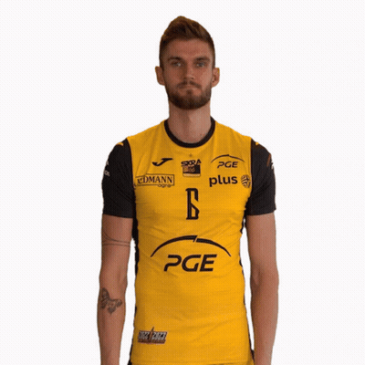 Man In Yellow PGE Plus Jersey GIF